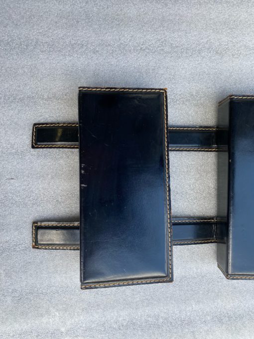1950/70 Document Holder Jacques Adnet Style Leather Saddler - Image 5