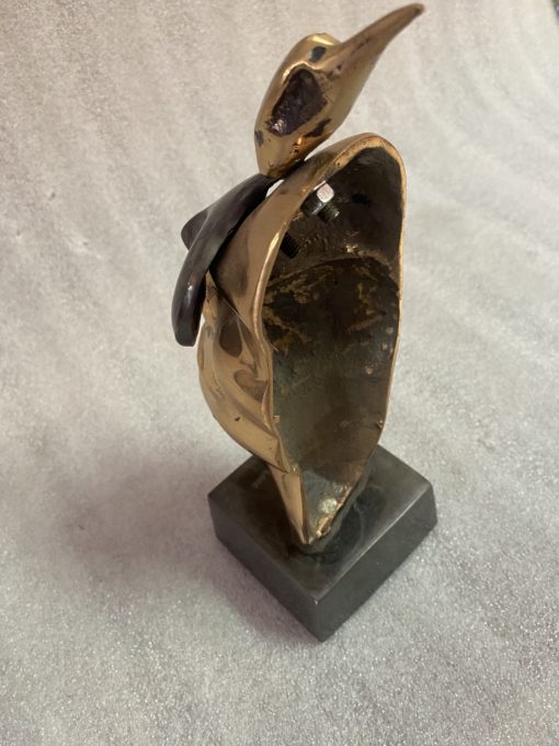 1970/80 Masked Face In Bronze, Sculpture Signed LOHE - Image 2