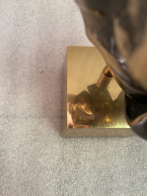 1970/80 Sculpture With 2 Bronze Faces Signed LOHE - Image 5