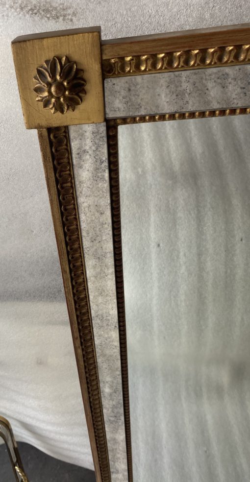 1970′ Console In Golden Wood Style Louis 16 + Mirror - Image 7