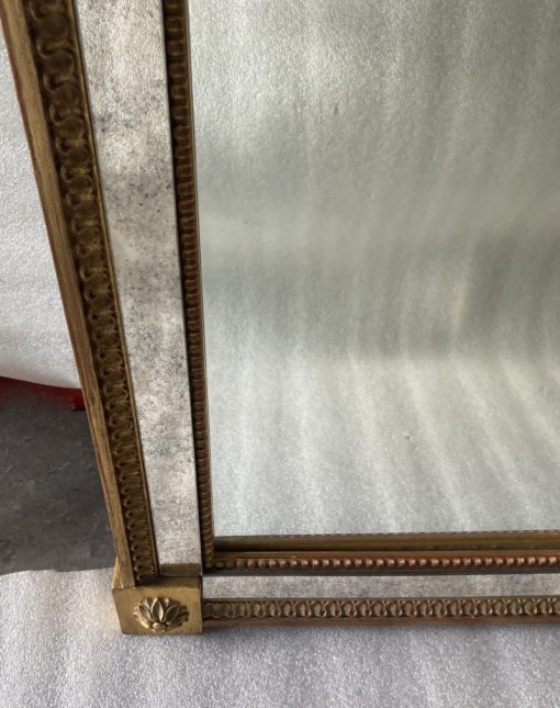 1970′ Console In Golden Wood Style Louis 16 + Mirror - Image 6