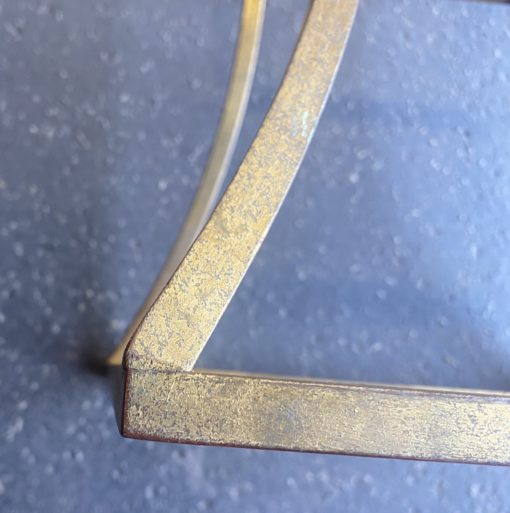 1950/70 Paire de Guéridons Par Roger Thibier En Fer Forgé Doré A l ' Or – Image 9