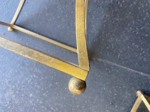 1950/70 Paire de Guéridons Par Roger Thibier En Fer Forgé Doré A l ' Or – Image 8