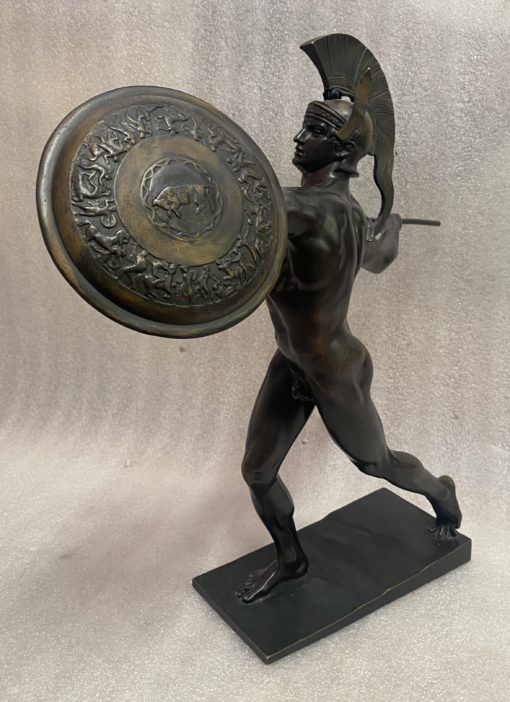 Wilhelm WANDSCHNEIDER (1866-1942) Achilles Bronze Signed H 43 cm - Image 5