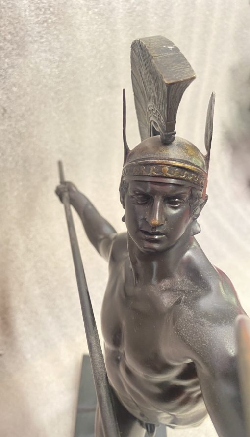 Wilhelm WANDSCHNEIDER (1866-1942) Achilles Bronze Signed H 43 cm - Image 6