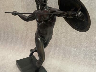 Wilhelm WANDSCHNEIDER (1866-1942) Achilles Bronze Signed H 43 cm