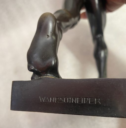 Wilhelm WANDSCHNEIDER (1866-1942) Achilles Bronze Signed H 43 cm - Image 9
