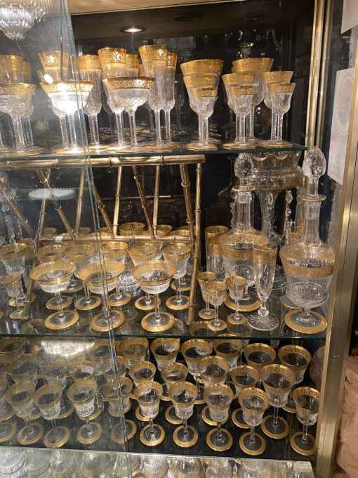 1950' St Louis Thistle Crystal Service 120 Pieces