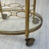 1970' Maison Baguès Rolling Trolley in Golden Brass 3 Floors - Image 4