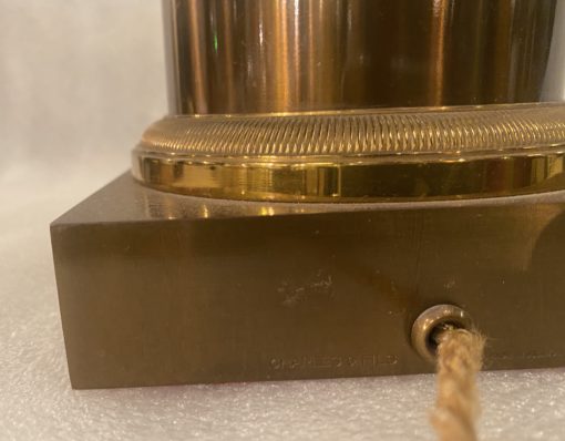 1950/70 Paire De Lampes Ou Similaires à l’Ananas en Bronze, Abat-jour en Laiton, Signée Charles & Fils Made In France – Image 15