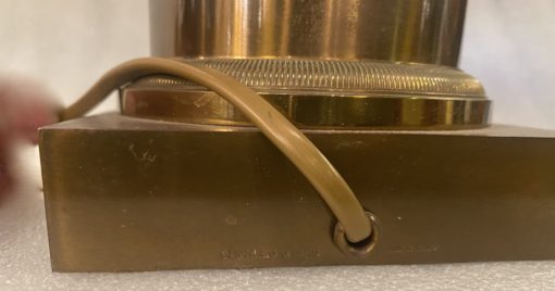 1950/70 Paire De Lampes Ou Similaires à l’Ananas en Bronze, Abat-jour en Laiton, Signée Charles & Fils Made In France – Image 14