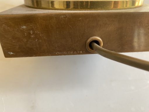 1950/70 Paire De Lampes  à l’Ananas en Bronze, Abat-jour en Laiton, Signée Charles & Fils Made In France ,Modéle Unique De Commande – Image 11