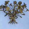 1880′ Paire d’Appliques en Bronze Doré Patiné à Décor Floral 5 Bras de Lumière – Image 14
