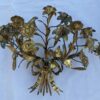 1880′ Paire d’Appliques en Bronze Doré Patiné à Décor Floral 5 Bras de Lumière – Image 13