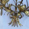 1880′ Paire d’Appliques en Bronze Doré Patiné à Décor Floral 5 Bras de Lumière – Image 12