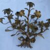 1880′ Paire d’Appliques en Bronze Doré Patiné à Décor Floral 5 Bras de Lumière – Image 2