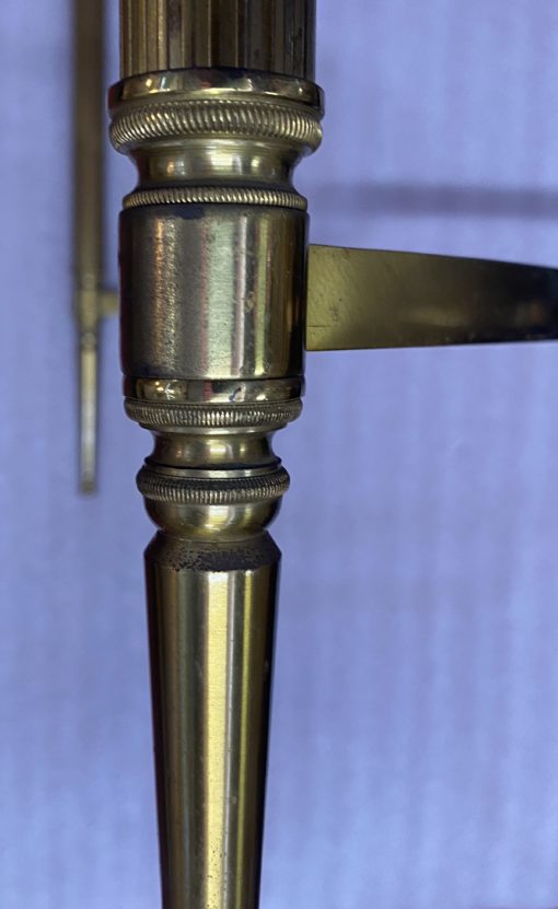 1950/70′ Paire de Bouts de Canapés Bronze , Plateau Verre Fumé  Maison Charles 65 X 65 cm – Image 12