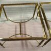 1950/70′ Paire de Bouts de Canapés Bronze , Plateau Verre Fumé  Maison Charles 65 X 65 cm - Image 8