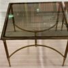 1950/70′ Paire de Bouts de Canapés Bronze , Plateau Verre Fumé  Maison Charles 65 X 65 cm - Image 5