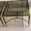 1950/70′ Paire de Bouts de Canapés Bronze , Plateau Verre Fumé  Maison Charles 65 X 65 cm - Image 4