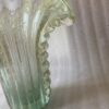 1970' Vase de Murano Avec Bulles et Inclusions d’Or, Cristal Vert Bouteille , Signé Murano Toso H 39  cm – Image 5