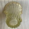 1970′ Murano Vase With Bubbles and Gold Inclusions, Opalescent Green Crystal, Signed Murano Toso H 33 cm - Image 2