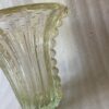 1970′ Murano Vase With Bubbles and Gold Inclusions, Opalescent Green Crystal, Signed Murano Toso H 33 cm - Image 5