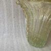 1970′ Murano Vase With Bubbles and Gold Inclusions, Opalescent Green Crystal, Signed Murano Toso H 33 cm - Image 6