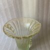 1970′ Murano Vase With Bubbles and Gold Inclusions, Opalescent Green Crystal, Signed Murano Toso H 33 cm - Image 7
