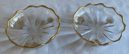 1950/70' Pair Of Murano Crystal Tripod Cups Ø 20 cm