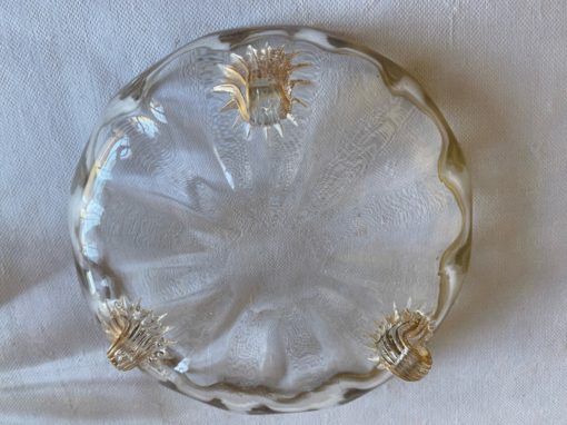 1950/70' Pair Of Murano Crystal Tripod Cups Ø 20 cm - Image 4