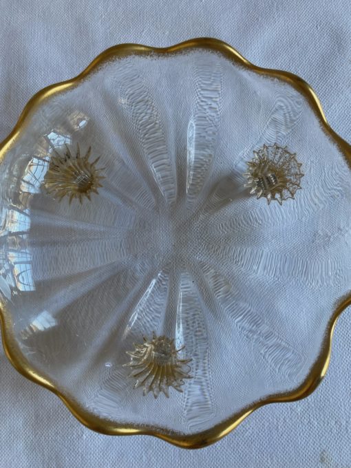 1950/70' Pair Of Murano Crystal Tripod Cups Ø 20 cm - Image 2