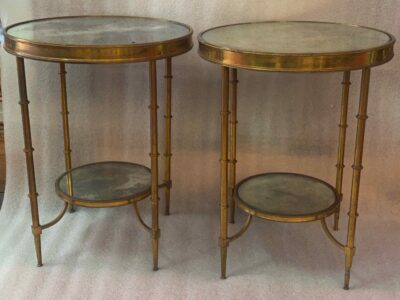 1970 ‘Pair Of Pedestal Tables Style Maison Bagués In The Style Of Adam Weisweiler (Hold)
