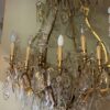 1900/1920′ Gilt Bronze Cage Chandelier 4 Arms 16 Lights - Image 9