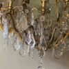 1900/1920′ Gilt Bronze Cage Chandelier 4 Arms 16 Lights - Image 6