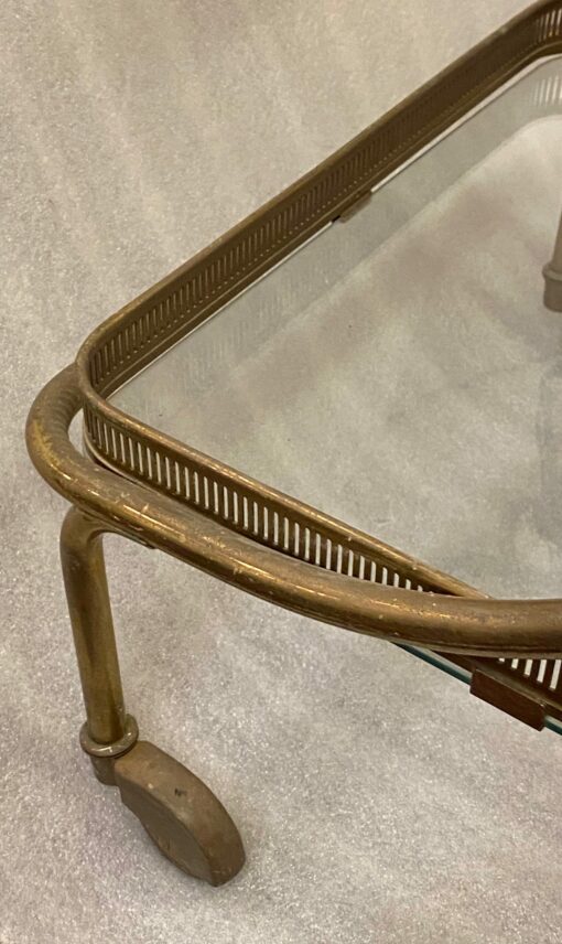 1970′  Bar Roulant en Bronze et Laiton Doré Maison Baguès Ou Charles Ou Jansen Décor Napoléon 3 – Image 11