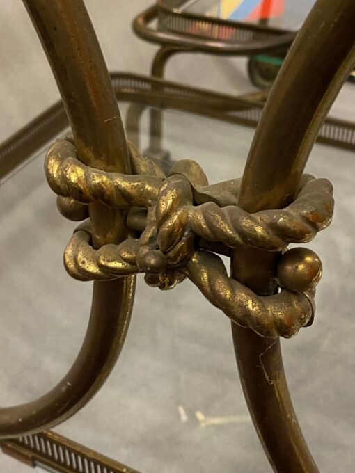 1970′  Bar Roulant en Bronze et Laiton Doré Maison Baguès Ou Charles Ou Jansen Décor Napoléon 3 – Image 12