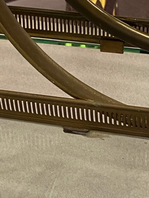 1970′  Bar Roulant en Bronze et Laiton Doré Maison Baguès Ou Charles Ou Jansen Décor Napoléon 3 – Image 14