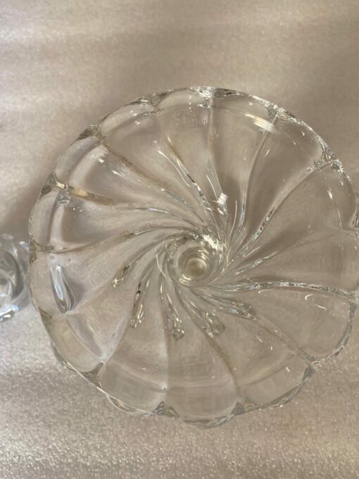 1950/70 Pair of Signed Baccarat Tealight Candlesticks: Model Tors Ø 15cm H 40 cm - Image 8