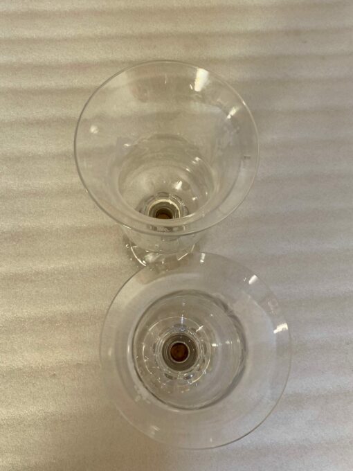 1950/70 Pair of Signed Baccarat Tealight Candlesticks: Model Tors Ø 15cm H 40 cm - Image 2