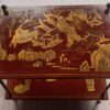 1950/70′ Table Maison Baguès Bamboo Decor in Gilt Bronze With Chinese Lacquer Trays 60 X 40 X H 55 cm