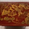 1950/70′ Table Maison Baguès Bamboo Decor in Gilt Bronze With Chinese Lacquer Trays 60 X 40 X H 55 cm - Image 20