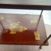 1950/70′ Table Maison Baguès Bamboo Decor in Gilt Bronze With Chinese Lacquer Trays 60 X 40 X H 55 cm - Image 19