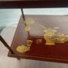 1950/70′ Table Maison Baguès Bamboo Decor in Gilt Bronze With Chinese Lacquer Trays 60 X 40 X H 55 cm - Image 18