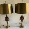 1950/70 Paire de Lampes en Bronze et Oeuf en Resine Fractable Signée Charles – Image 14
