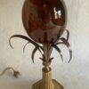 1950/70 Paire de Lampes en Bronze et Oeuf en Resine Fractable Signée Charles – Image 11