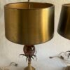 1950/70 Paire de Lampes en Bronze et Oeuf en Resine Fractable Signée Charles – Image 8