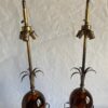 1950/70 Paire de Lampes en Bronze et Oeuf en Resine Fractable Signée Charles – Image 3