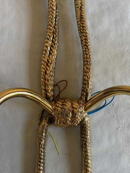 1970/80′ Pair Of Gilt Bronze Sconces Signed Valenti Decor Passementerie - Image 13