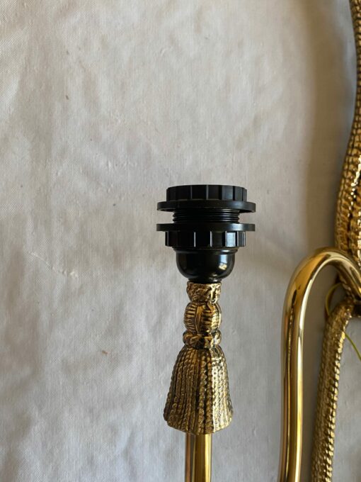 1970/80′ Pair Of Gilt Bronze Sconces Signed Valenti Decor Passementerie - Image 11